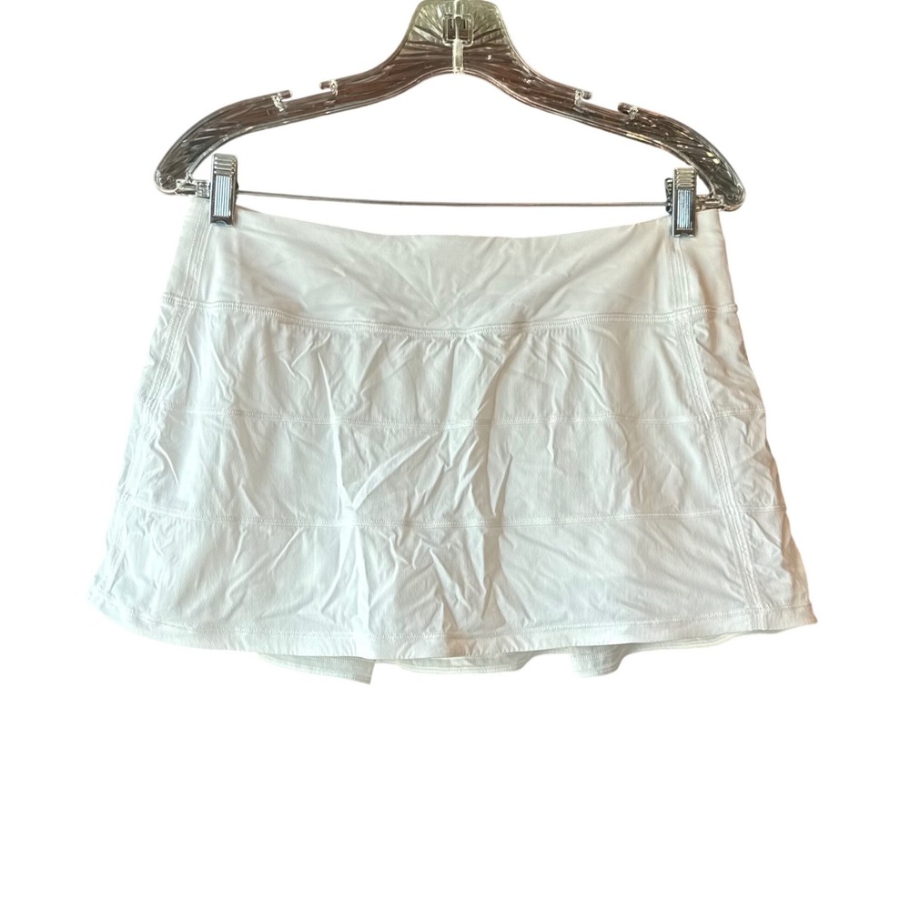 Lululemon Pace Rival Skirt 13" White Athletic Tennis Skort Size 8